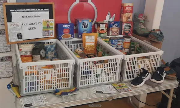 food bank table